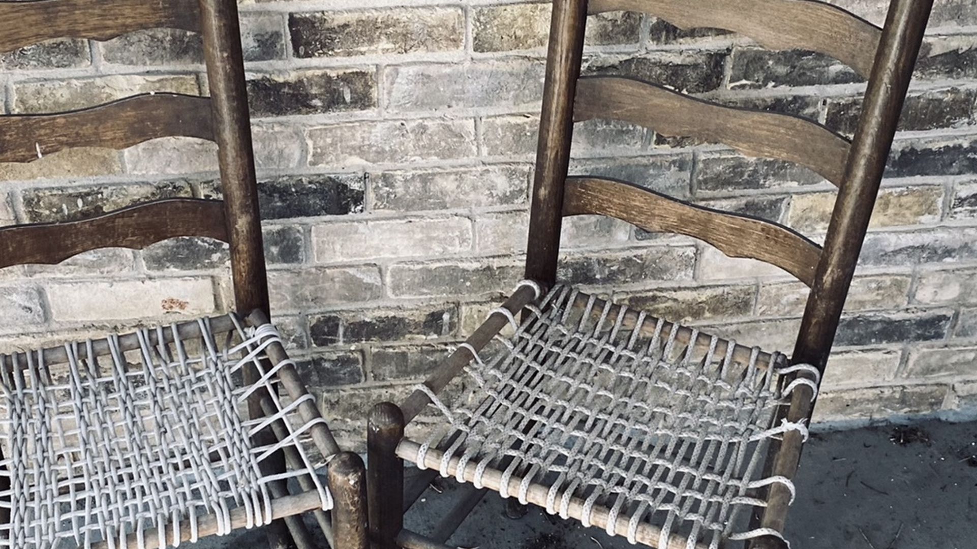 Vintage Rope Seat Chairs