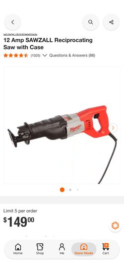 Milwaukee sawzall resiprocating saw