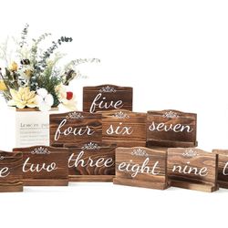 Wooden Wedding Table #s (1-10)