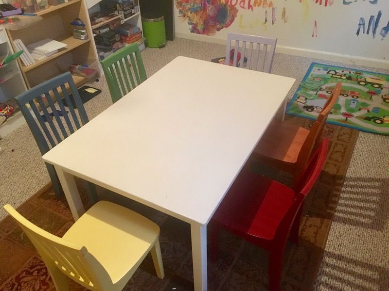 Pottery Barn Kids Table and Six Chairs