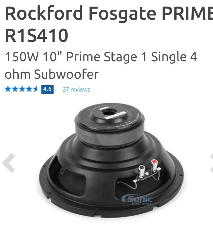 10 ROCKFORD FOSGATE SUBWOOFER