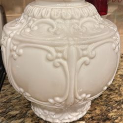 Victorian Milk Glass Lamp Shade 