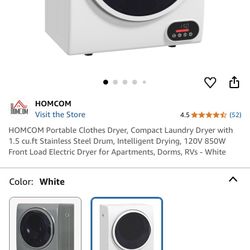Portable Clothes  Dryer HOMCOM Mint Condition 