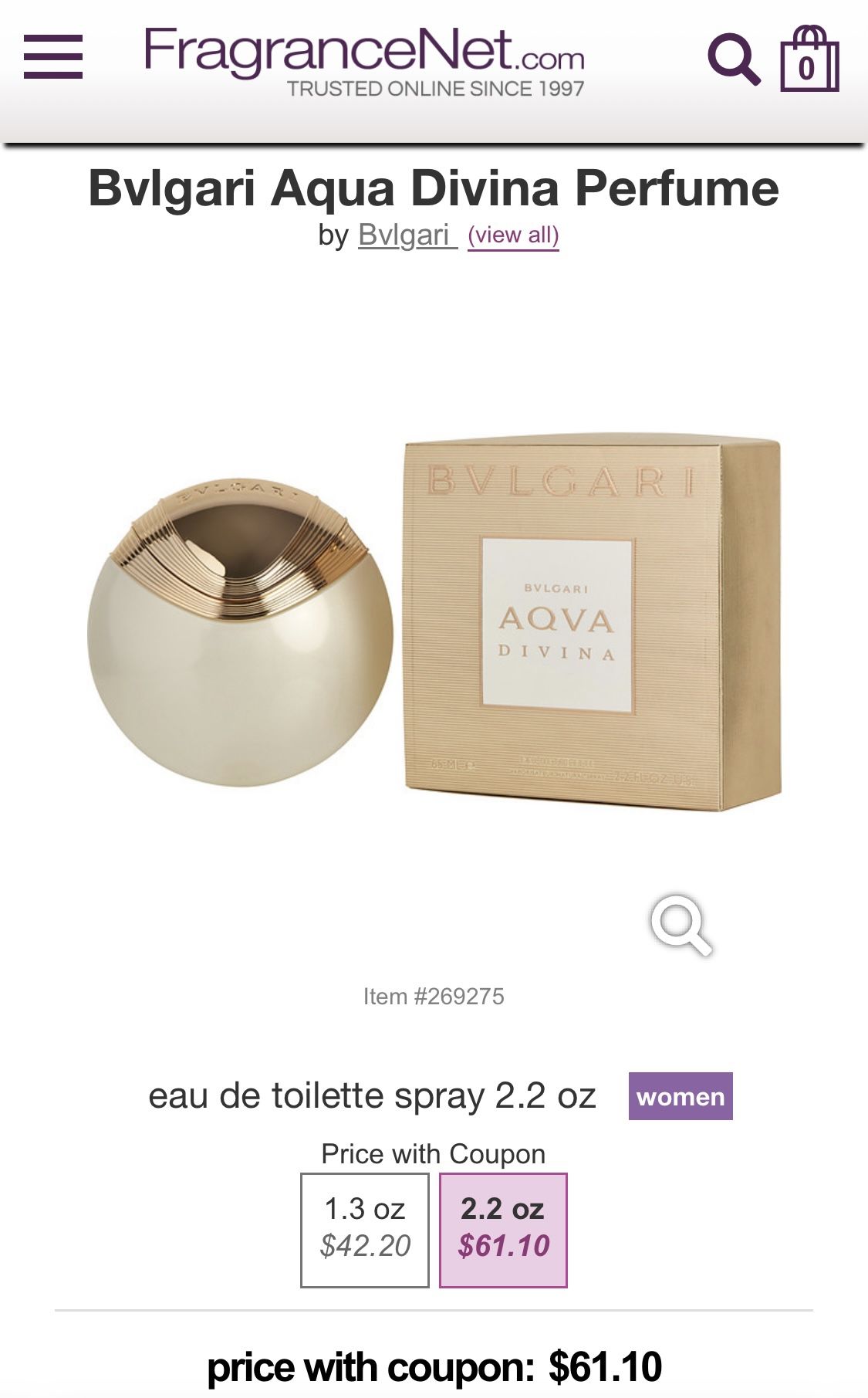 BVGARI Aqua Divina Fragrance