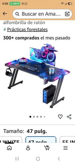 Gaming Desk with RGB LED Lights