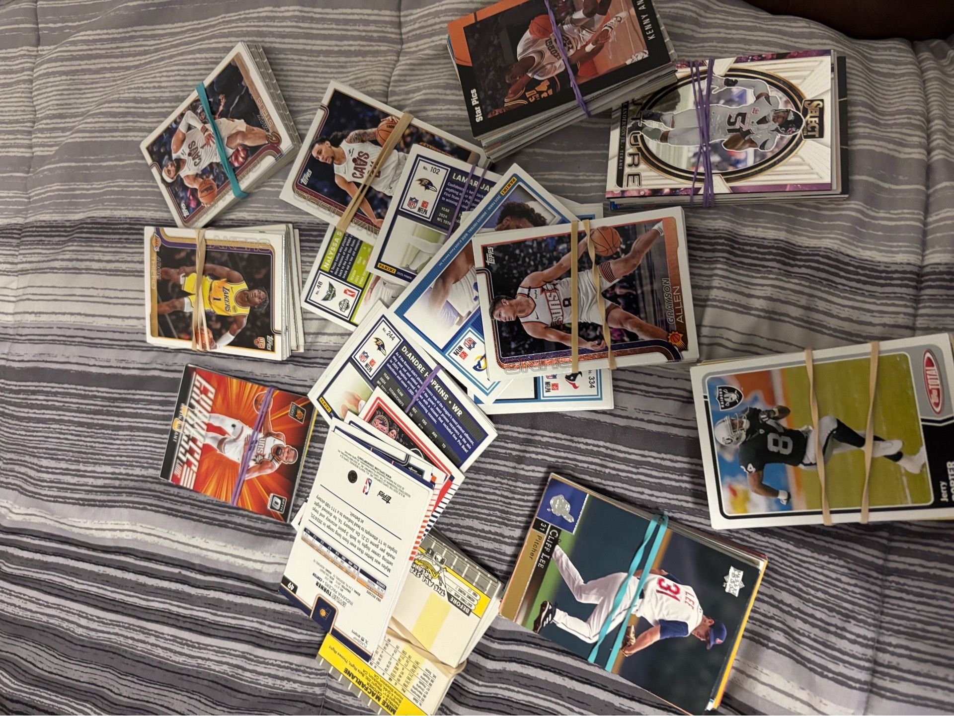 Baseball basketball football cards