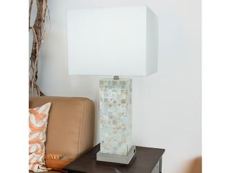 Crown White & Gray Table Lamp (Set of 2)