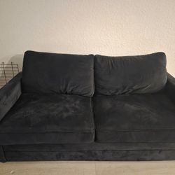 Black Velvet Pull Out Loveseat