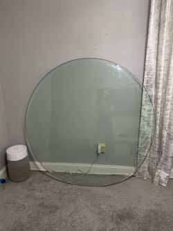 Round glass table top