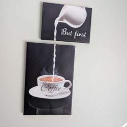 Coffee canvas set (2 pieces) – 7 x 10 in and 9.5 x 14 in