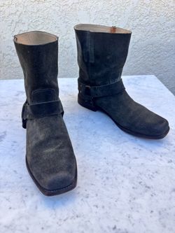 FRYE Dark forest green Suede Harness boots