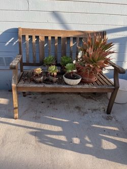 Antique Vintage Wood Bench