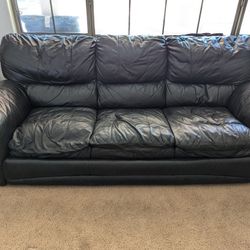 Leather Sleeper Sofa 