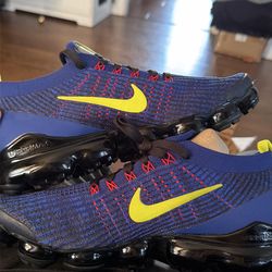 Nike Air VaporMax Flyknit 3 Deep Royal Lemon size 9.5