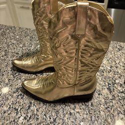 Women’s Gold Western Boots 