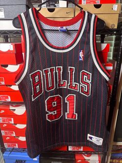 Champion Dennis Rodman Chicago Bulls black jersey size 44 used men’s #NBA #basketball