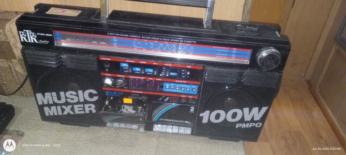 ULTRA rare 80’s Ghetto Blaster RTR Studio Music Rythem Mixer MS-007