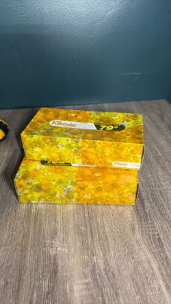 3 Vtg Yellow Kleenex Tissue yellow Box
