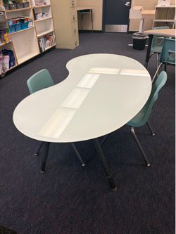 Glass Kidney Table