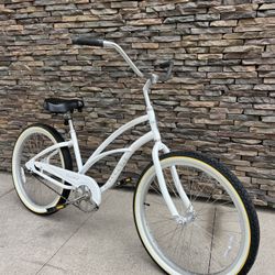 Electra Cruiser 1 Step Thru 24 Inch Beach Cruiser Pearl White
