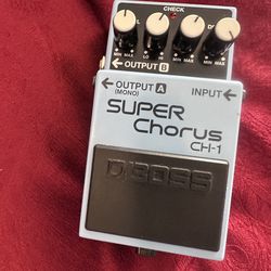 Guitar with boss pedal