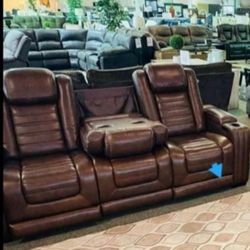 Recliner Sofa Couch With Massage Real Leather Same Day Delivery