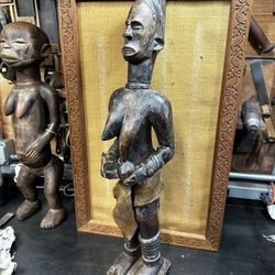 Antique African Senufo Hand Carved Fertility Statue Hardwood