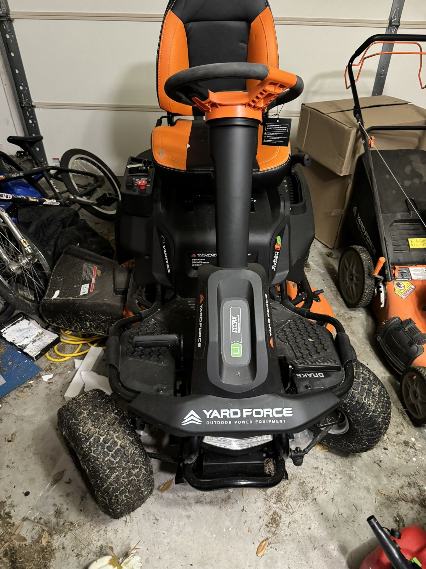 Yardforce 56v Battery Powered Riding Lawn Mower 