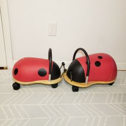 2 Prince Lionheart Ladybug Wheely Bug Ride On Toy - Small & Large