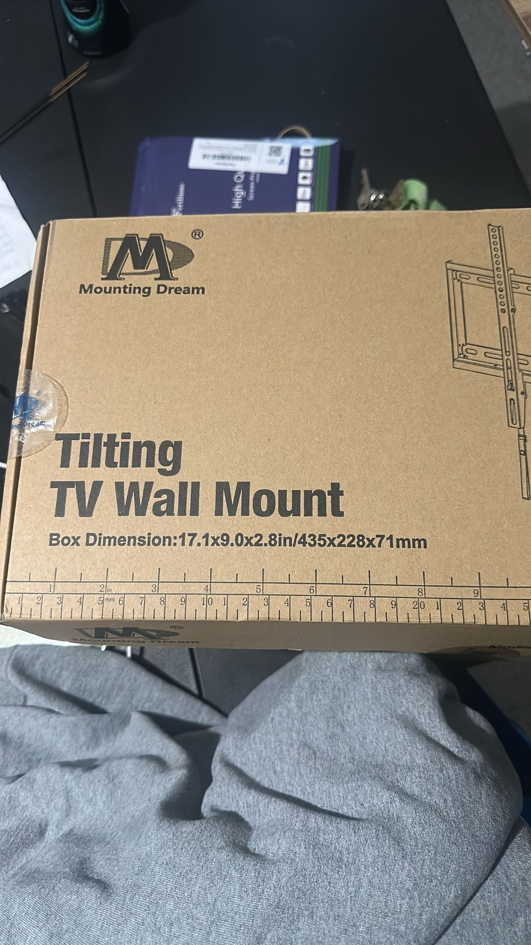 Mounting Dream UL Listed TV Mount for Most 37-75 Inch TV, Universal Tilt TV Wall Mount Fit 16", 18", 24" Stud with Loading Capacity 132lbs, Max Vesa 6