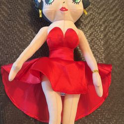 Betty Boop Vintage 1999 "Marilyn Betty" Red Dress 17" Plush Doll