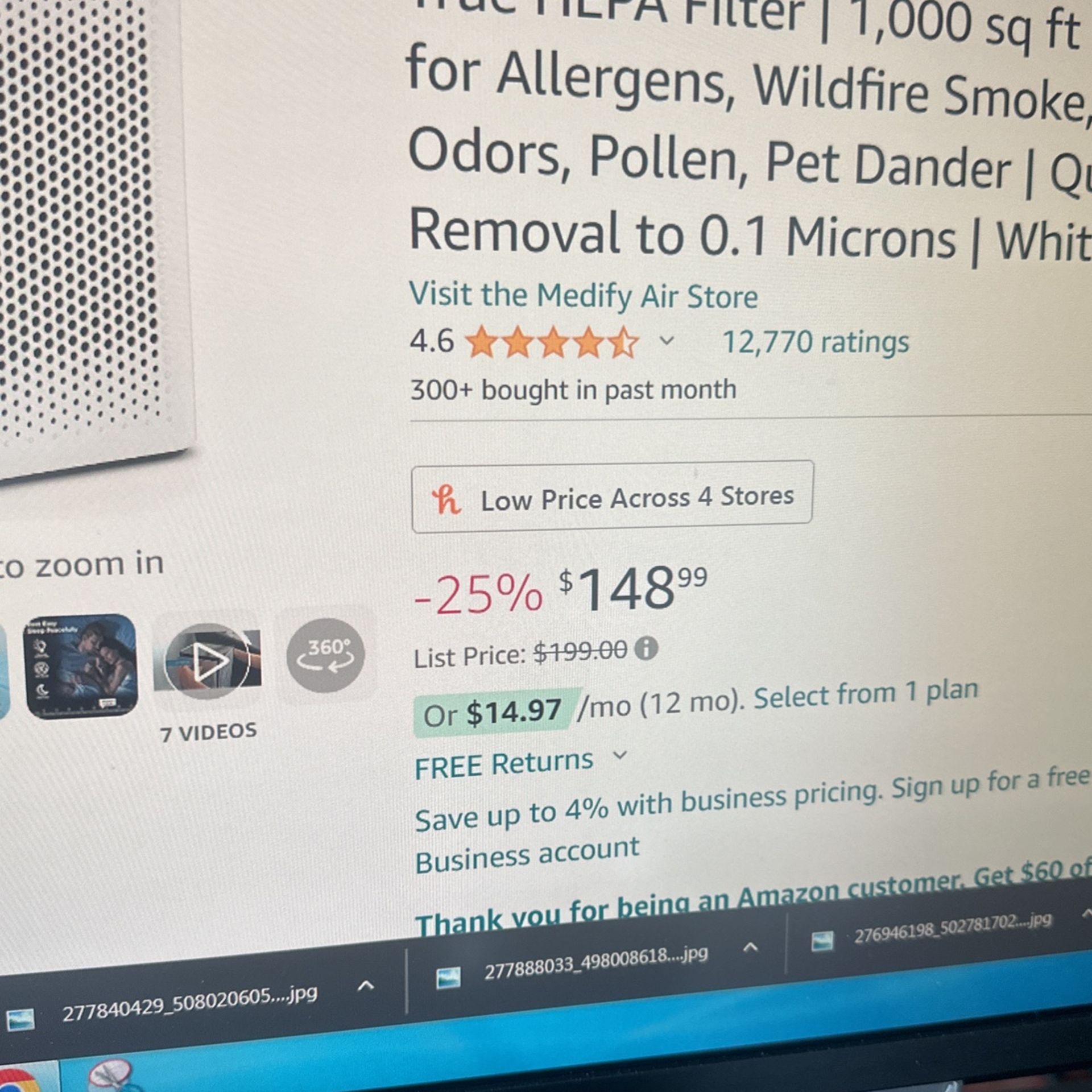 Modify Air Ma -25 Air Purifier Hepa Filter