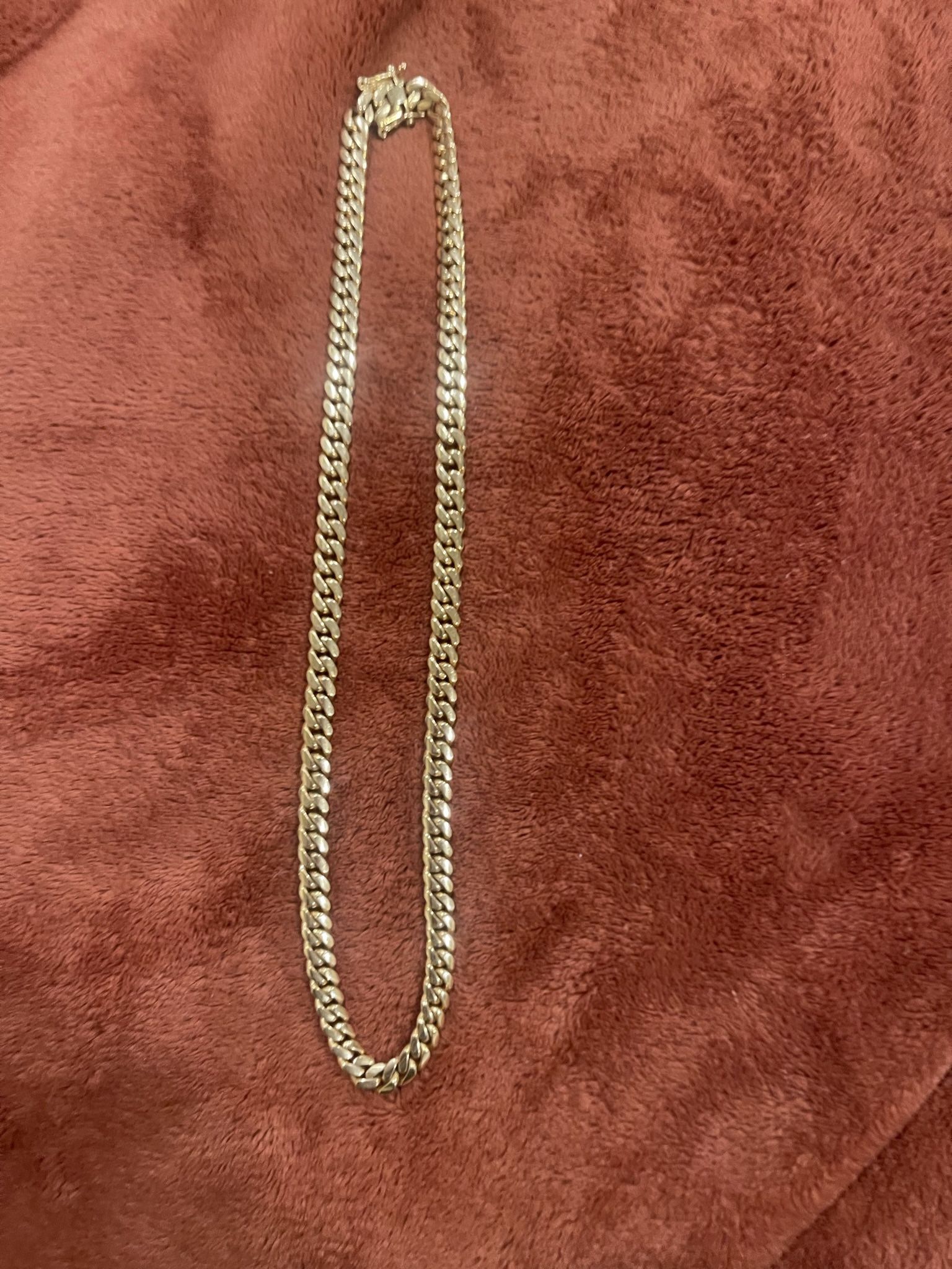 14kt Miami Cuban Link Necklace Solid Gold. Oro 14k Cadena . Gold Chain