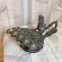 Antique 5 Bowl Aarti Diya (oil lamp) with Handle