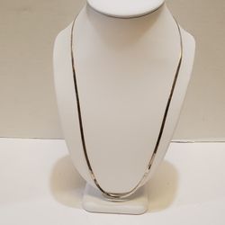 ISC Italy 925 Sterling Silver Herringbone Chain Necklace 23.5"