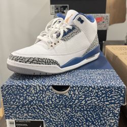 Lightly Used VNDS Size 11 Jordan 3 Blue Cement Washington Wizards