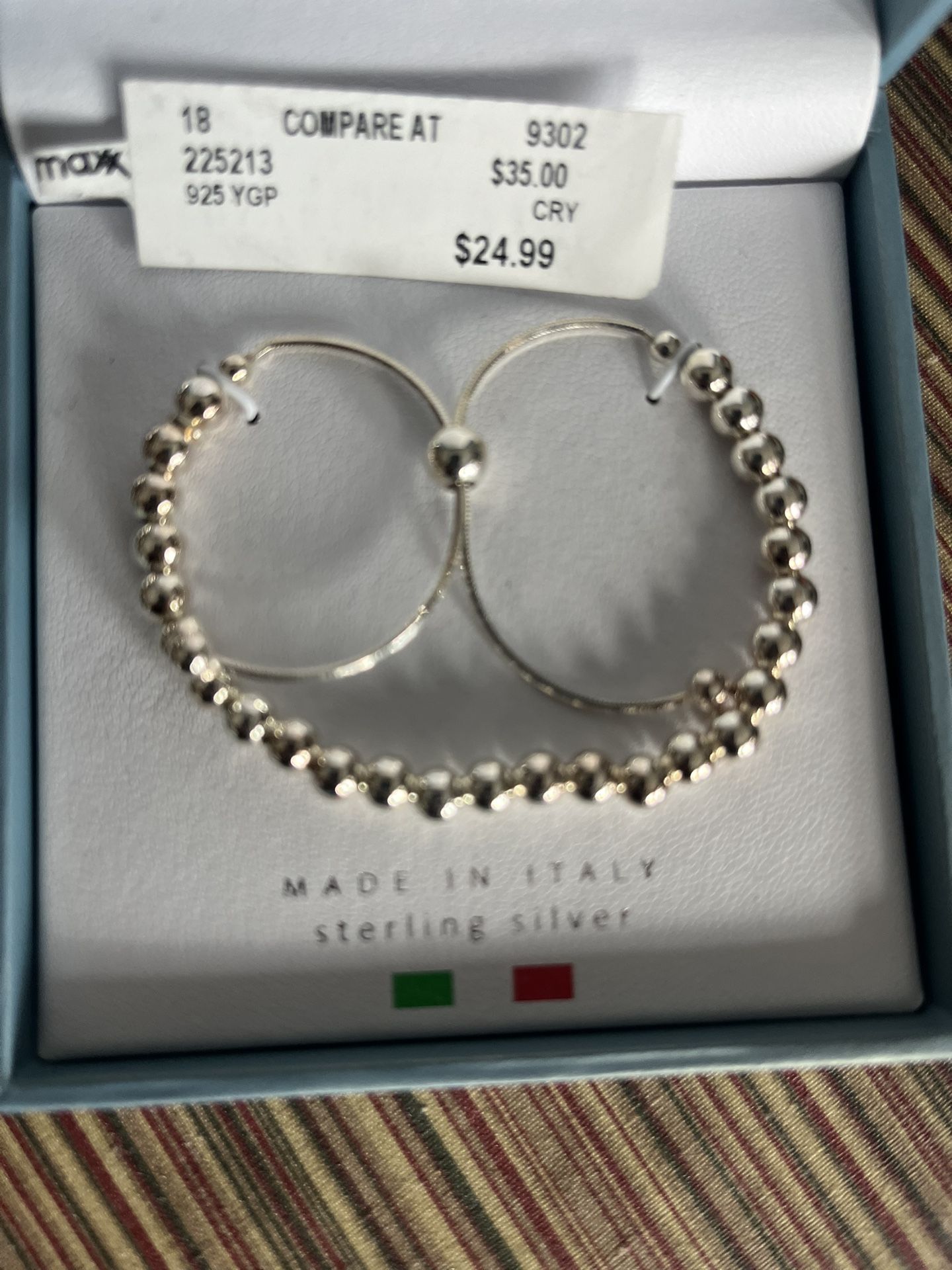 Sterling Silver Beaded Bracelet 