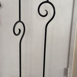 2 Iron  Tall Candle Holder