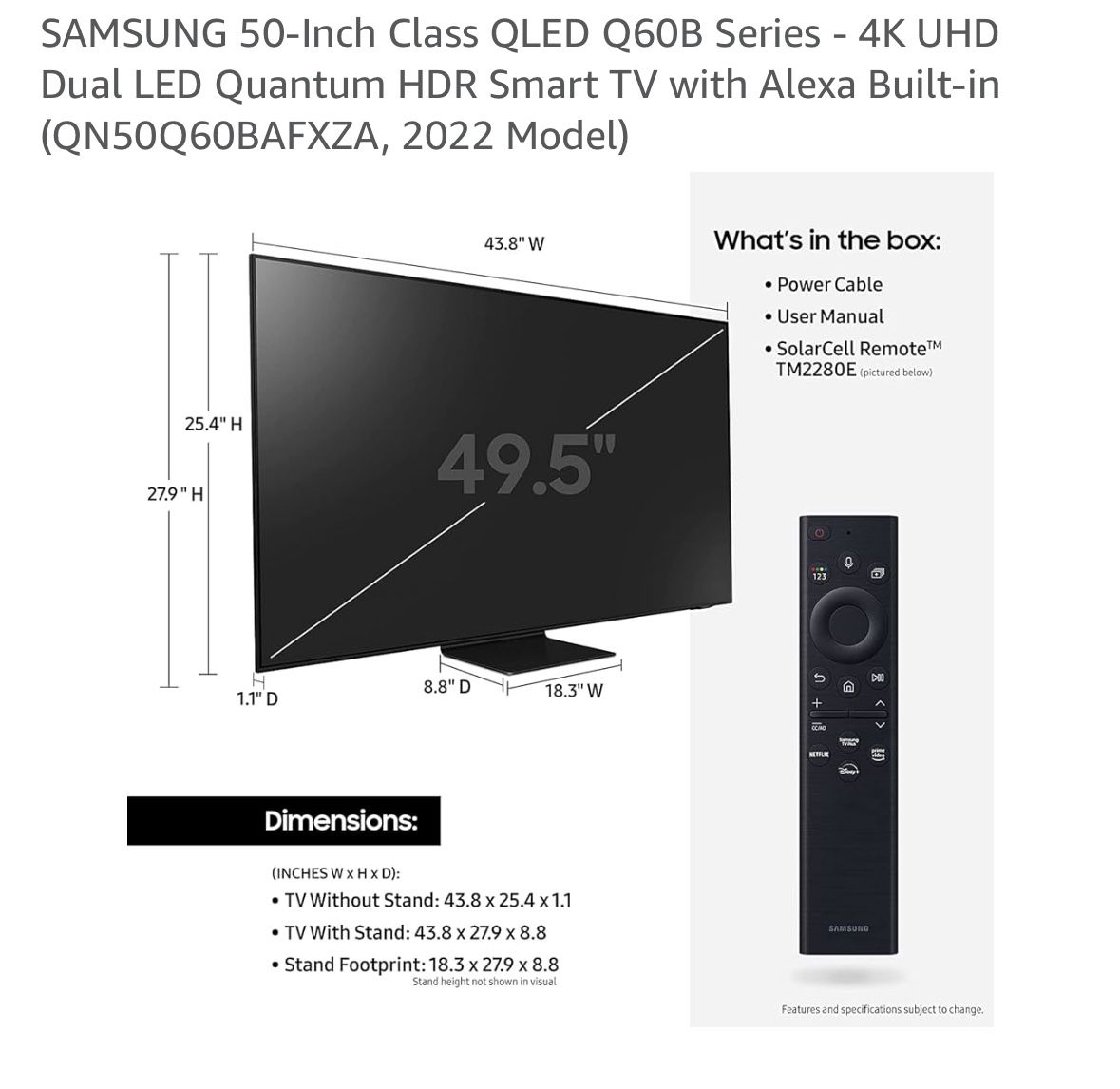 50” Samsung Q60