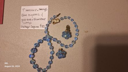 Vintage Laguna Blue Crystal Set