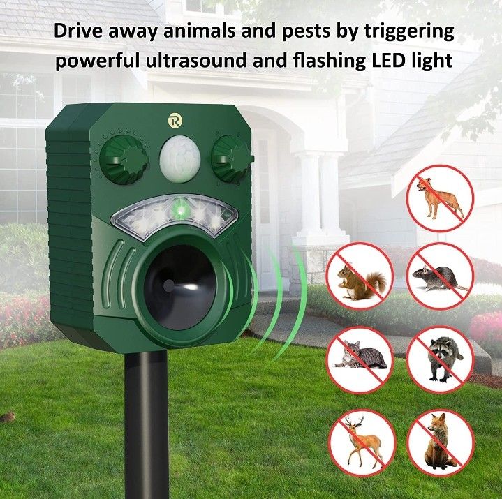 2 Solar Animal Repellent Devices