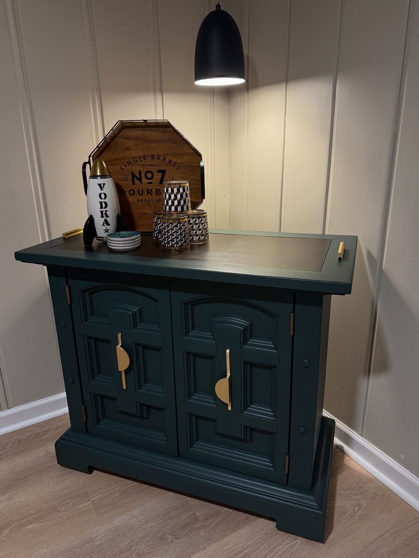 Beautifully Refinished Bar Cart- Free Delivery In The Metro