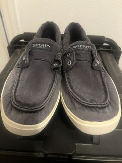 Sperry Men's Outer Banks 2-Eye Sneaker, Black Twill,