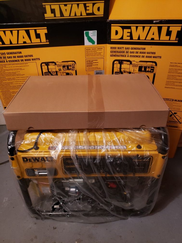 8k watt gas dewalt generator BRAND NEW!!!