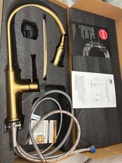 Lava Odoro Brushed Gold Pull-Down Kitchen Faucet Brass single Handel ｜ deck Plate