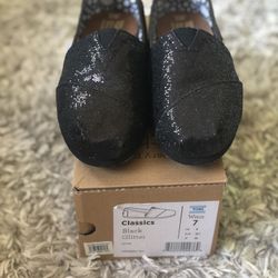 TOMS BLACK GLITTER Wmn 7