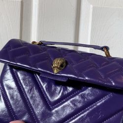 Kurt Geiger Kensington Medium Purple Leather Bag