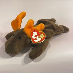 Vintage Denver Broncos souvenir 10&quot; Bulldog Dog Plush Stadium 14" tall 1 Vintage Chocolate the Moose Ty Original Beanie Baby 9" PVC Pellet