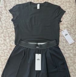 Alo Black Top and Trouser Set $100 **READ DESCRIPTION**