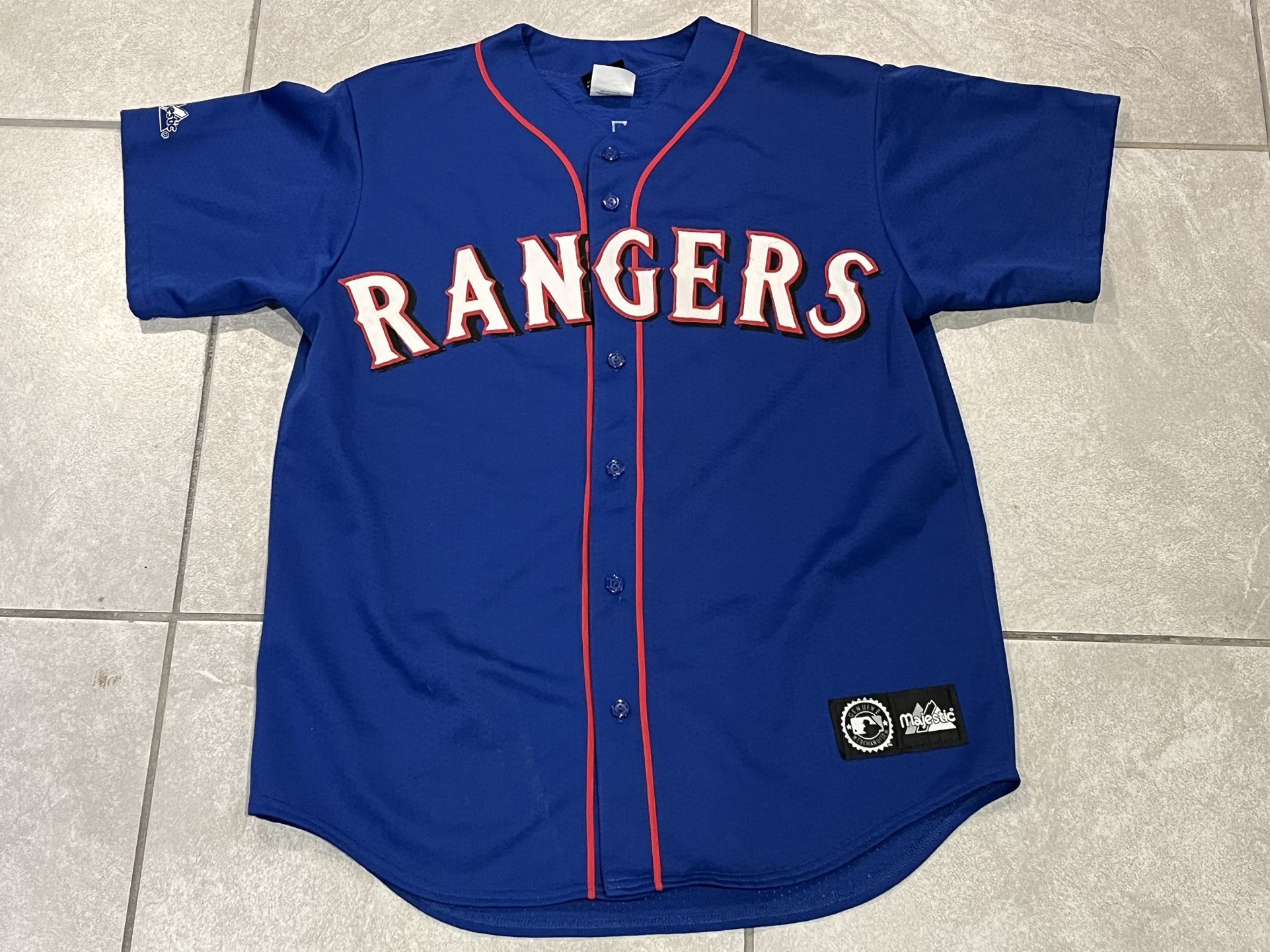 Alex Rodriguez Texas Rangers Baseball Jersey Size Large Majestic Preowned